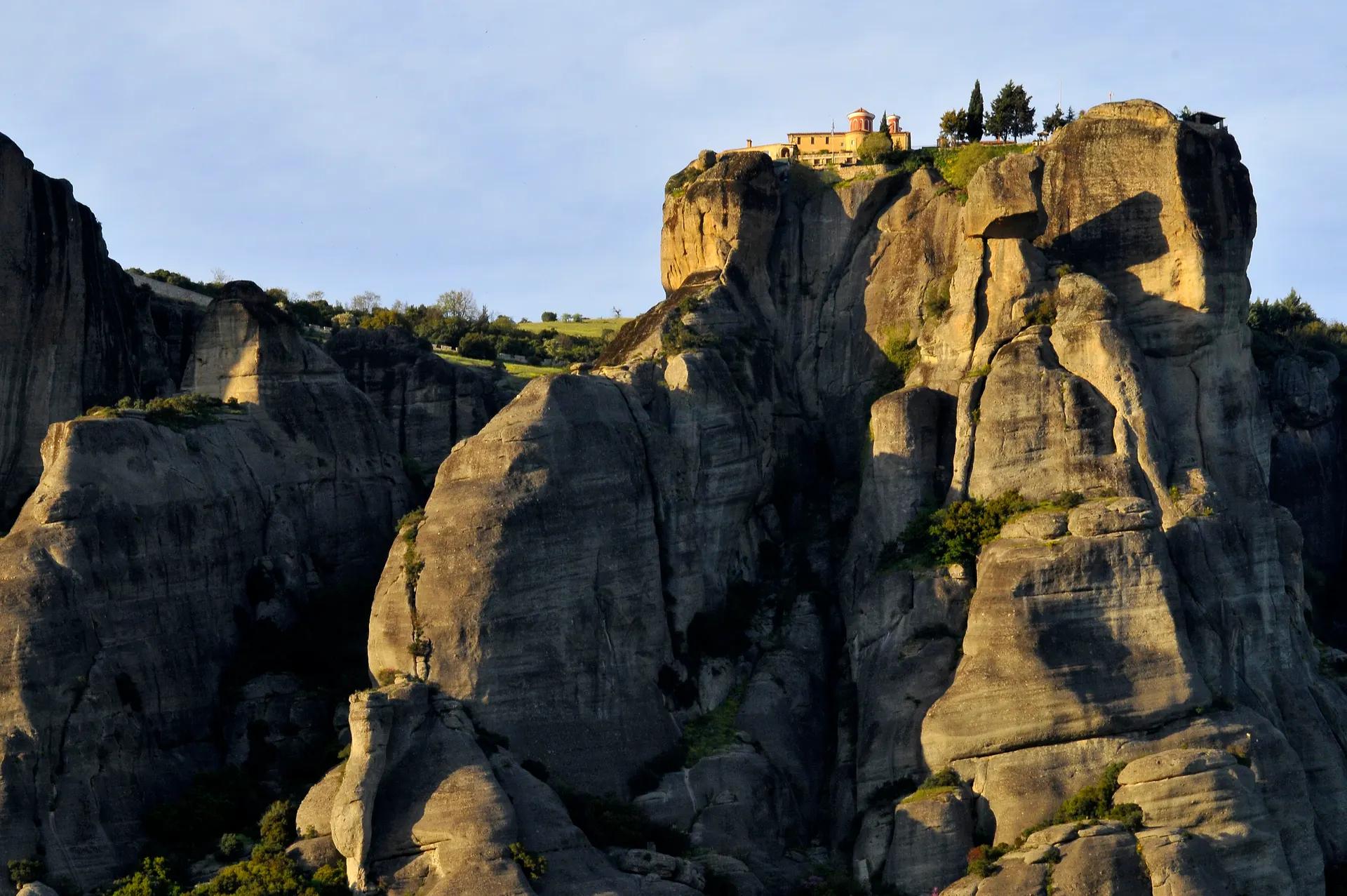 St Stephen Monastery on a rock pillar at Meteora