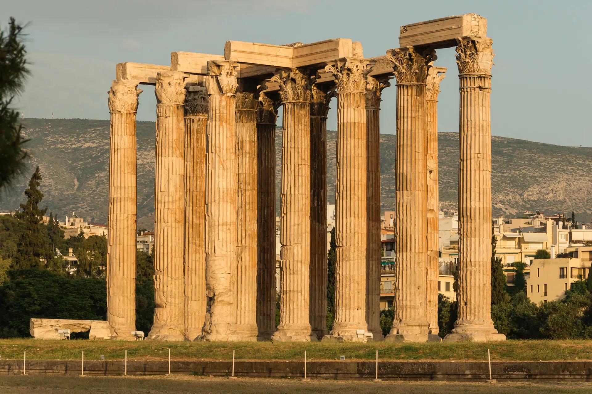 Standing Corinthian columns of the Temple of Olympian Zeus