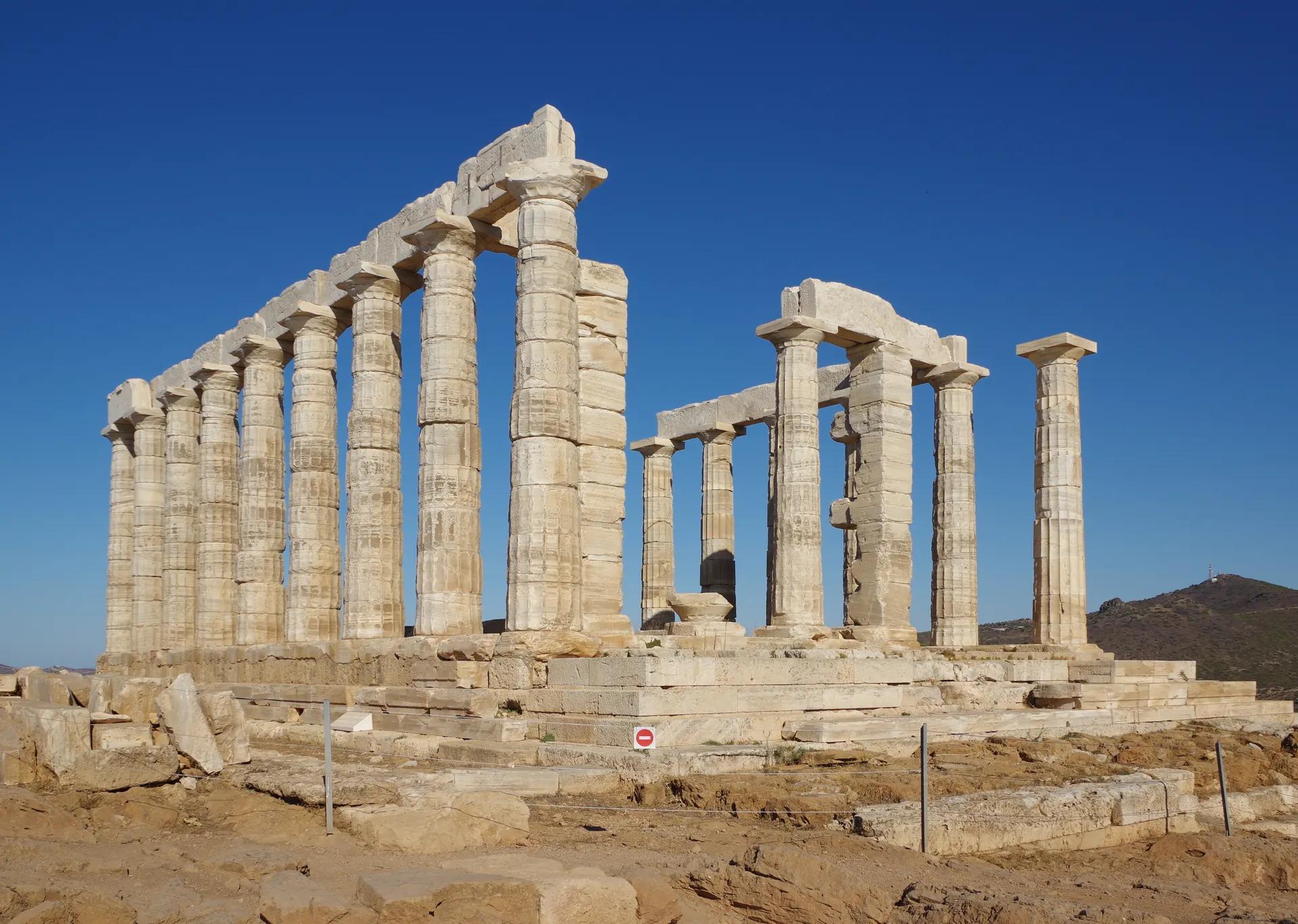 Doric columns of the Temple of Poseidon at Cape Sounion