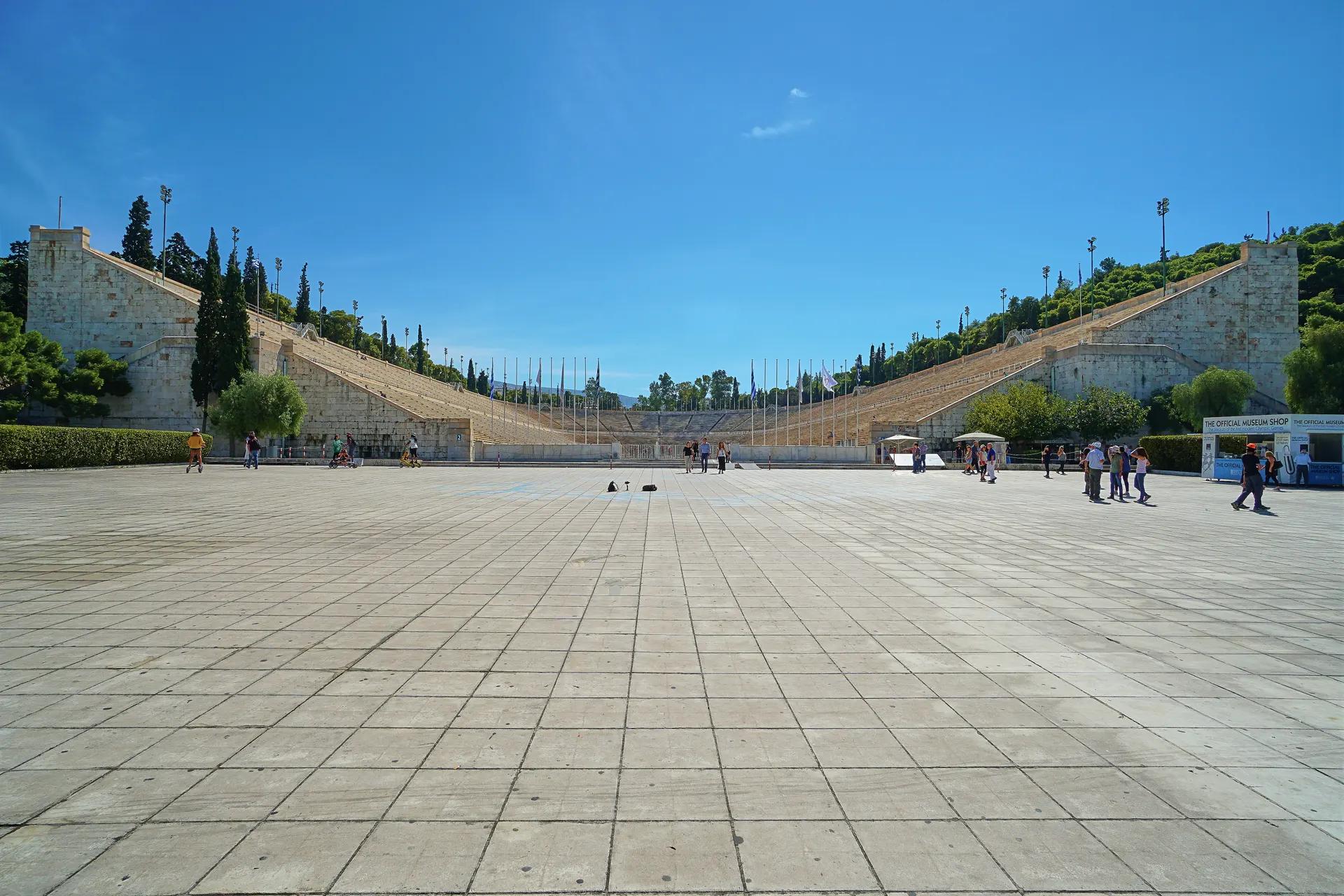The marble Panathenaic Stadium in Athens