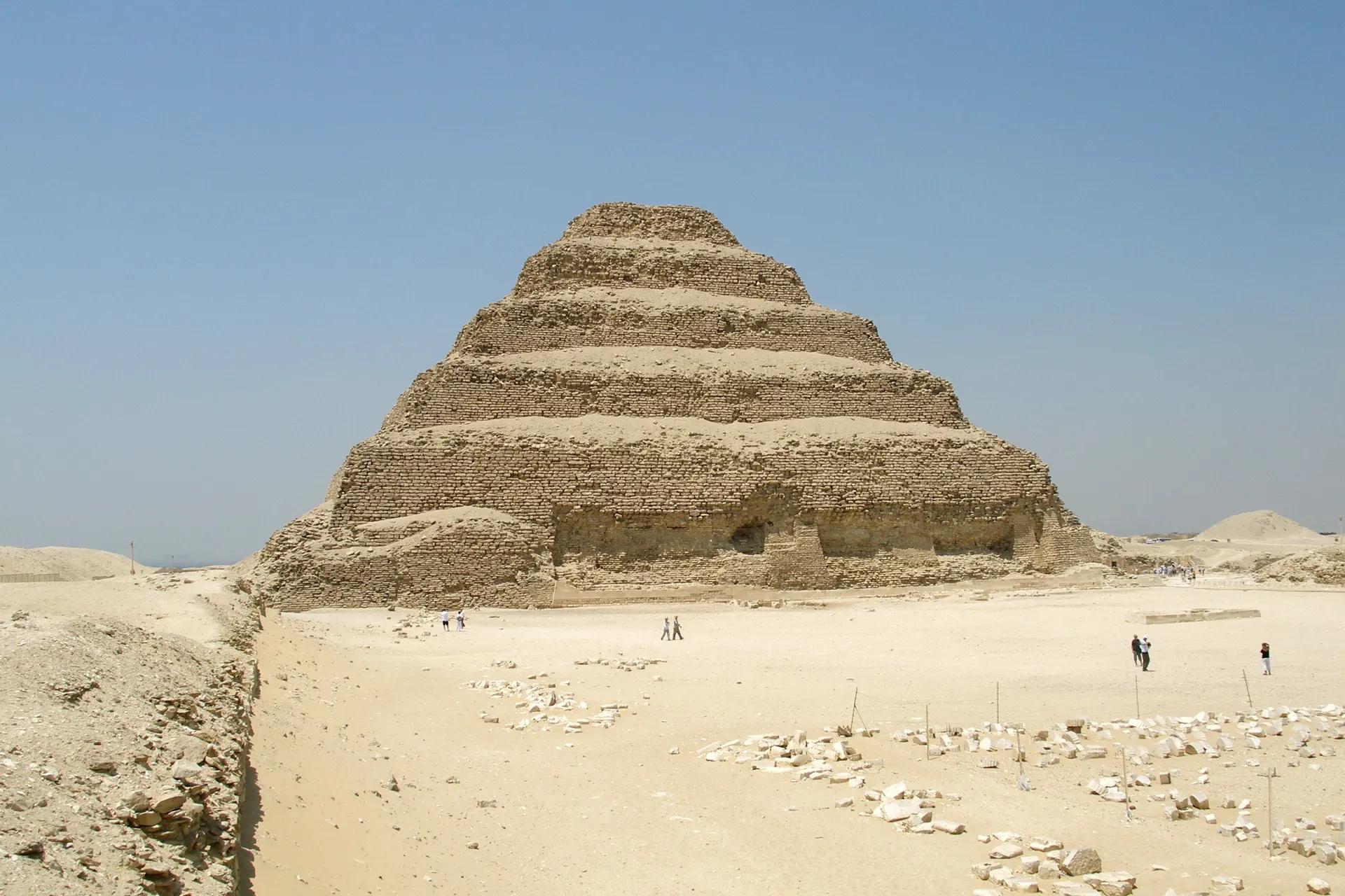 Step Pyramid of Djoser rising above the Saqqara necropolis