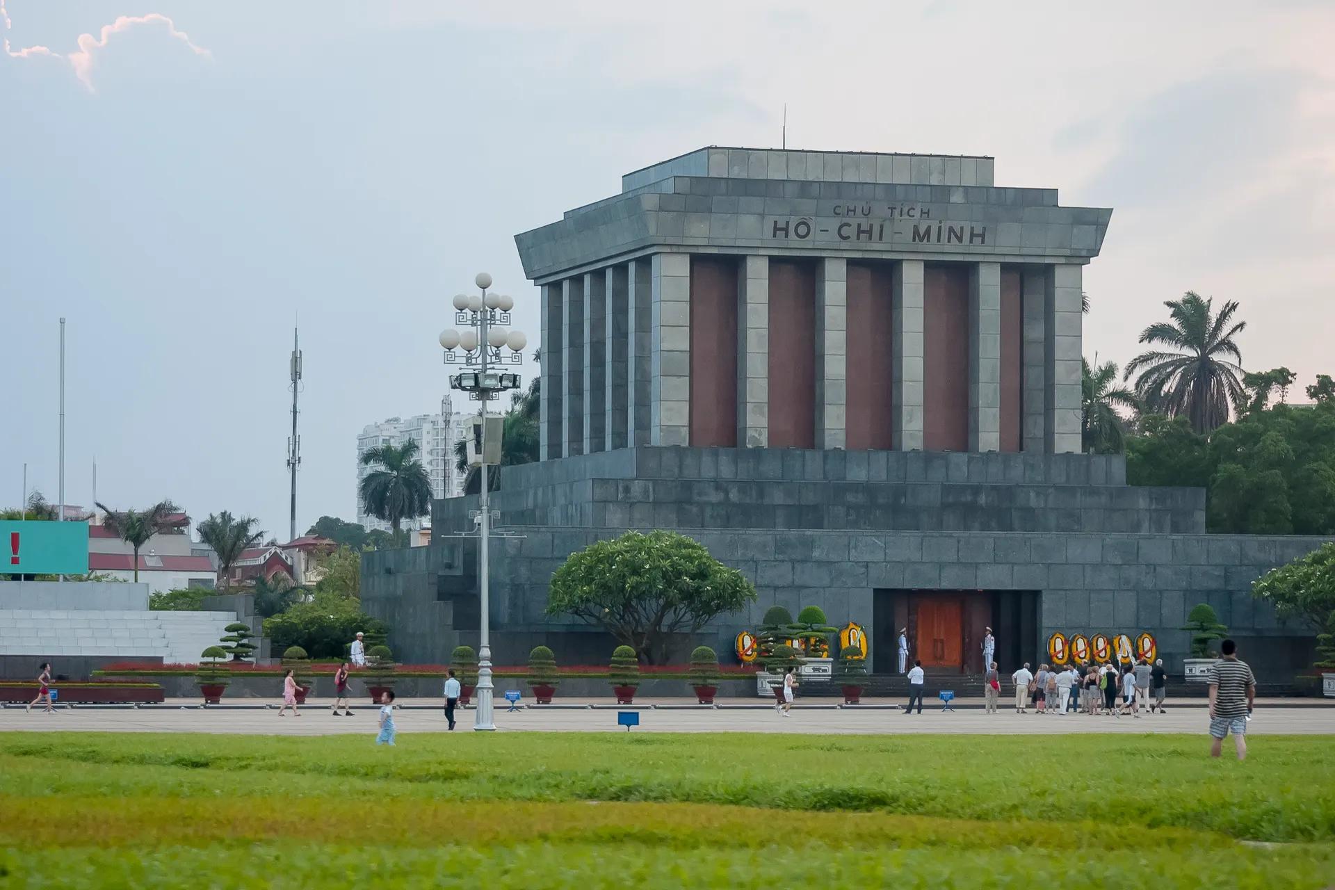 Ho Chi Minh Mausoleum seen across Ba Dinh Square