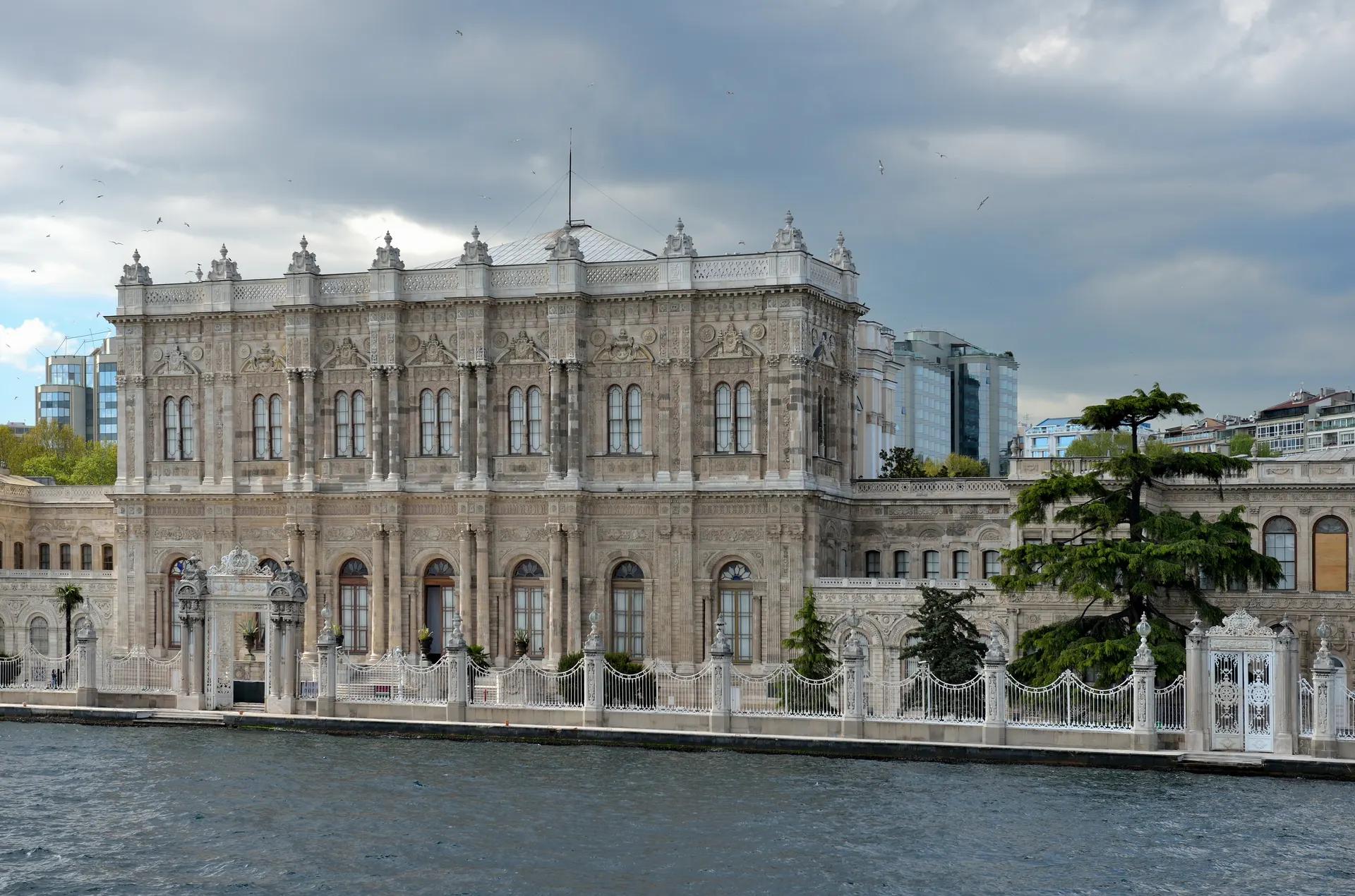 Dolmabahçe Palace facade on the Bosphorus waterfront