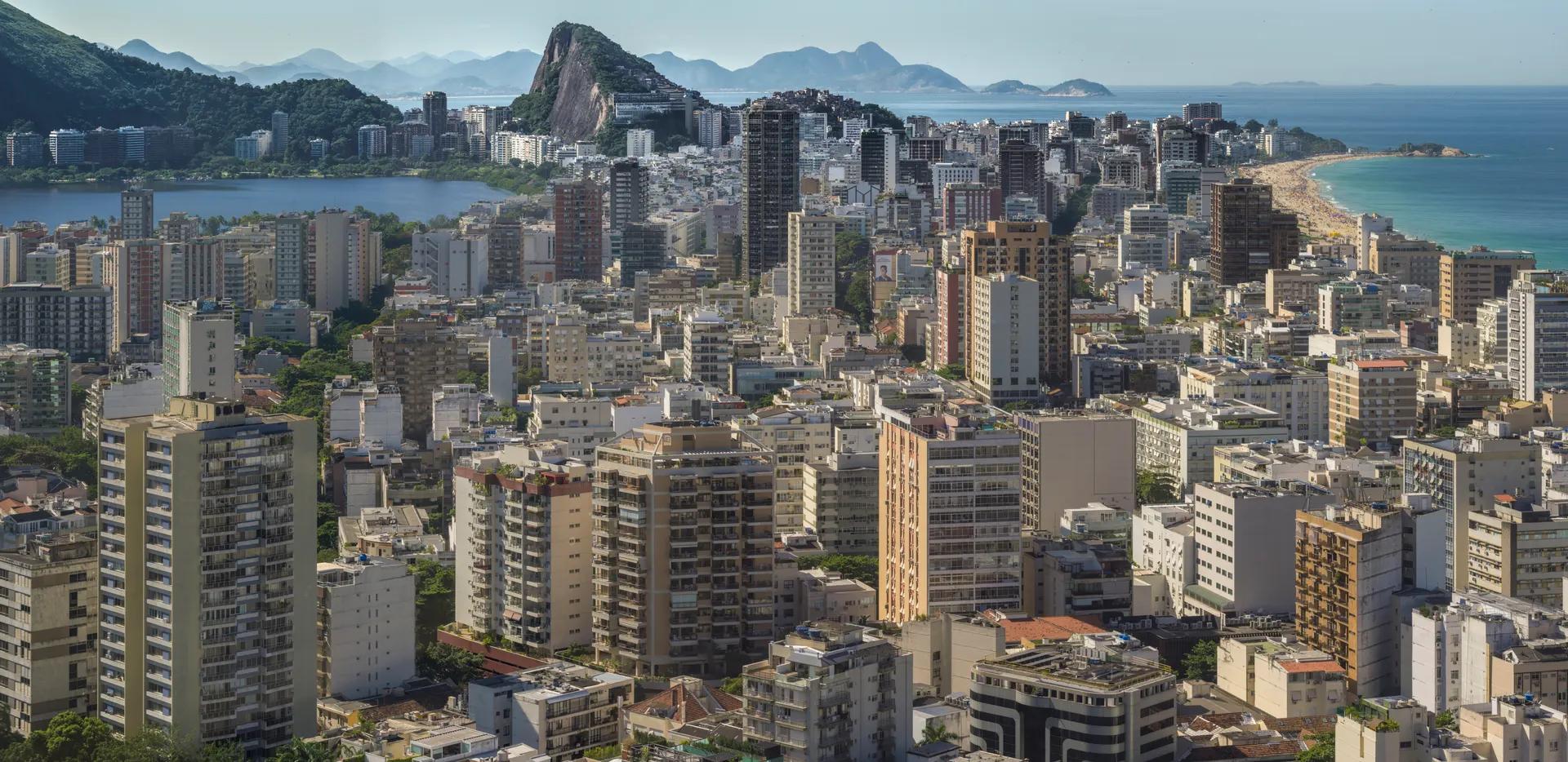 Leblon and Ipanema seen from Morro Dois Irmãos, with Lagoa Rodrigo de Freitas on the left