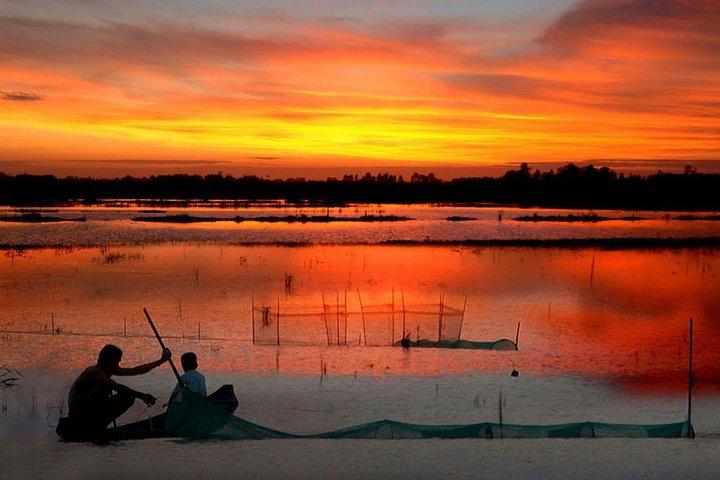 VIAJE PRIVADO DE LUJO AL ATARDECER EN EL MEKONG POR LA TARDE CON CENA DE BARBACOA Y CLASE DE COCINA