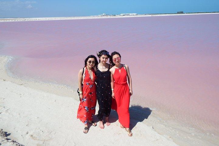 Rundtur i Cancún Las Coloradas Rosa lagunen + Rio Lagartos