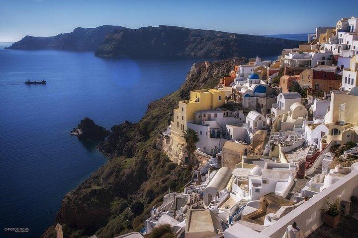 Visita guiada privada de Santorini tradicional com degustação de vinhos - dia inteiro