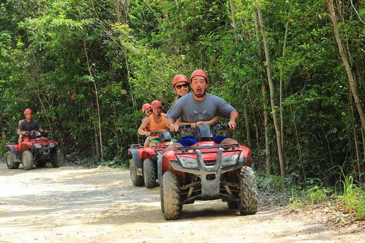 Jungle Tour! ATV Shared, Ziplining & Cenote from プラヤ・デル・カルメン