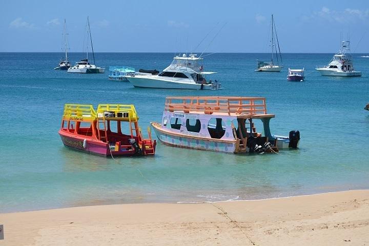 Tobago Buccoo Reef Glass Bottom Boat Cruise og Island Sightseeing Tour