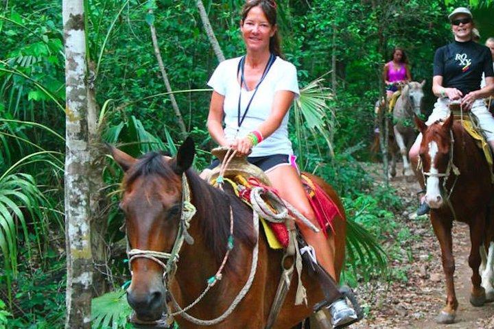 Ziplining og rideoplevelse fra Cancun og Playa del Carmen