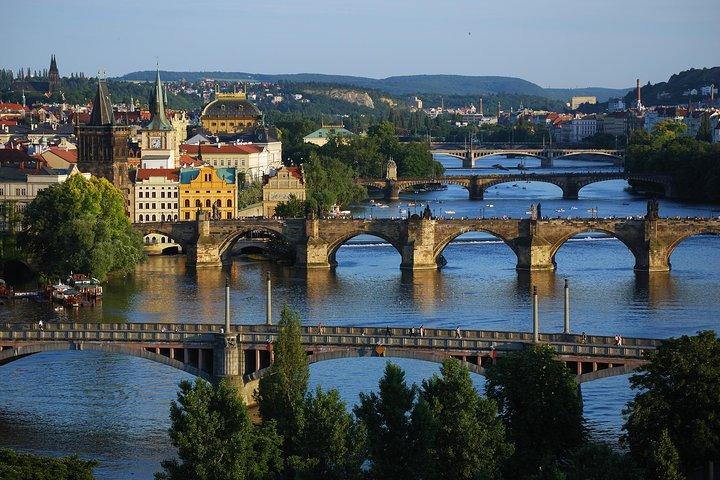 Prag: Busstur, vandring, flodkryssning och lunch