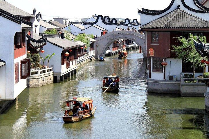 Excursión privada de escala a Shanghai a la ciudad de agua de Zhaojialou con almuerzo o cena