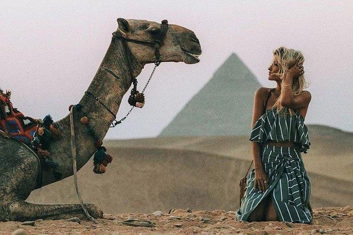 Tour privato di 8 ore Piramidi di Giza, sfinge, museo egizio e spettacolo di luci sonore