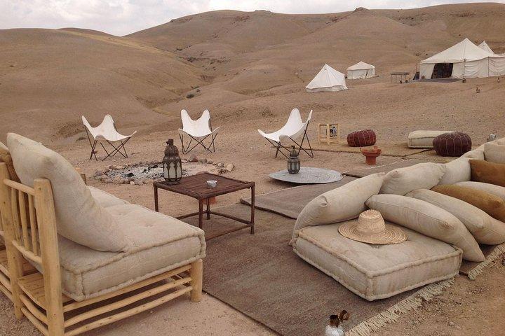 Lunch in The Luxury Camp in the Great Agafay Desert