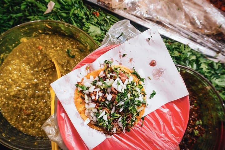 Mexico City evening street taco tour