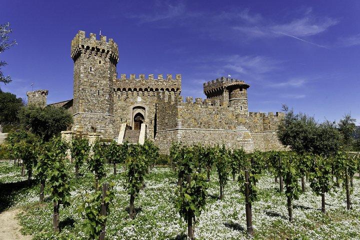 Tour del castello del carrello del vino di Napa Valley