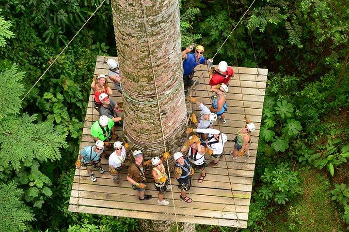 Ocean View Zip Line + 3 timmars ATV & Waterfalls Combo Tour
