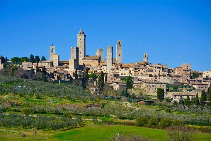 Tour privado por el día de la Toscana: San Gimignano y la región vinícola de Chianti desde Florencia