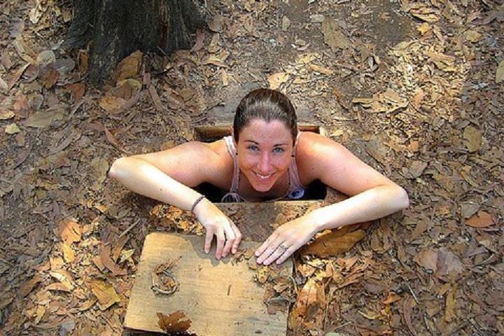 Morgen Cu Chi Tunnel Halbtag mit dem Bus von Sai Gon
