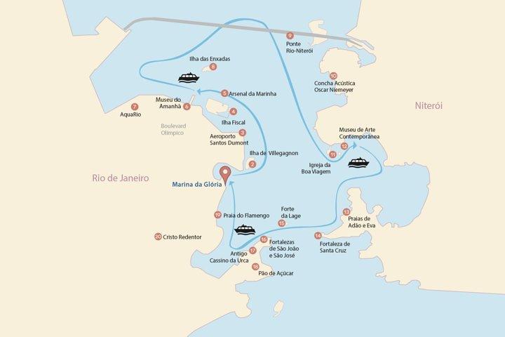 Tour en catamarán por la bahía de Guanabara en Río de Janeiro con traslado