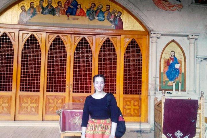 Private Day Tour naar de Piramides van Giza, Sphinx, het Koptisch Cairo en de Sint Simon-kerk in Caïro