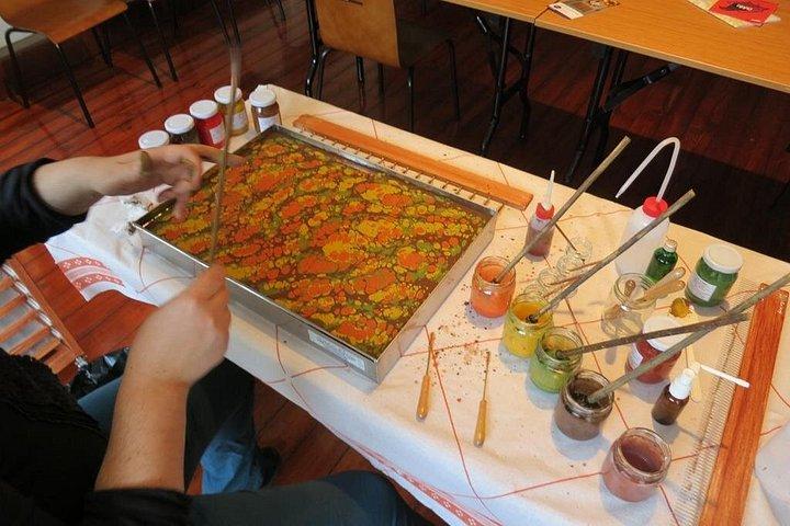 Art of Turkish 'Ebru' Marbling Workshop in Istanbul