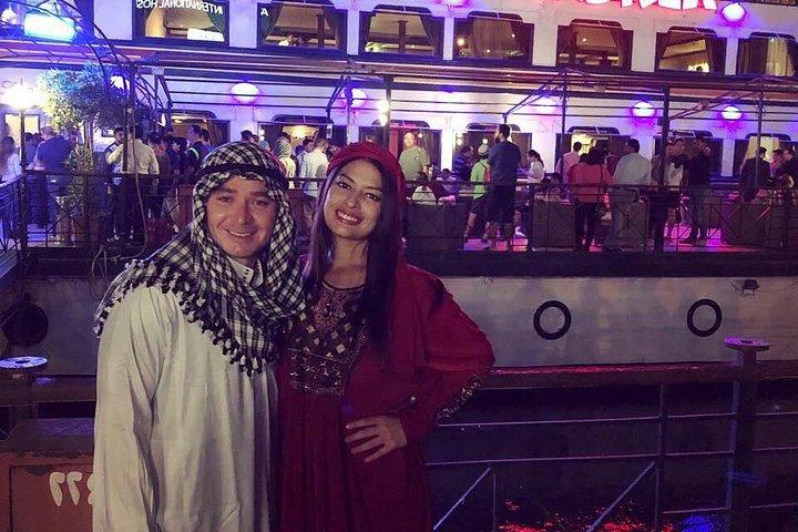 Dinner Nile Cruise belly dancer open buffer tanora show sailing on Nile