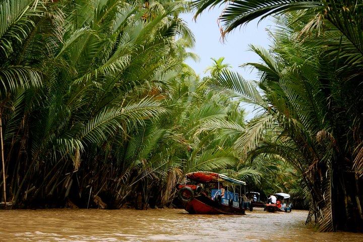 Día completo con almuerzo de barbacoa en el túnel de Cu Chi y el delta del Mekong Grupo de lujo para 10 personas