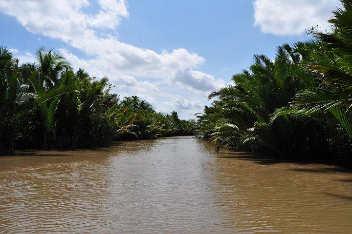 Día completo con almuerzo de barbacoa en el túnel de Cu Chi y el delta del Mekong Grupo de lujo para 10 personas