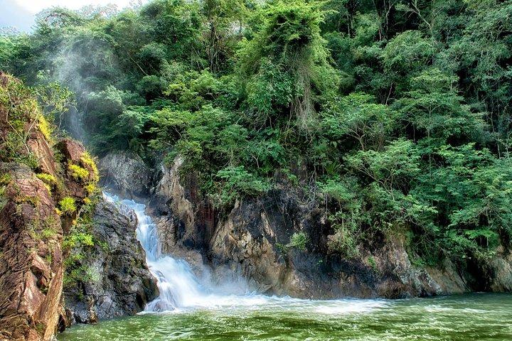 Aventure en bateau vers les cascades de la jungle