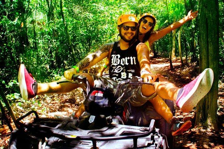 5-i-1 eventyr i Cancun: ATV'er, Ziplines, Speed ​​Boat, Snorkel og Cenote Swim