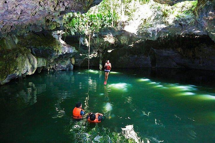 Jungle Jeep Adventure to Maya Caves, Cenote et tuba