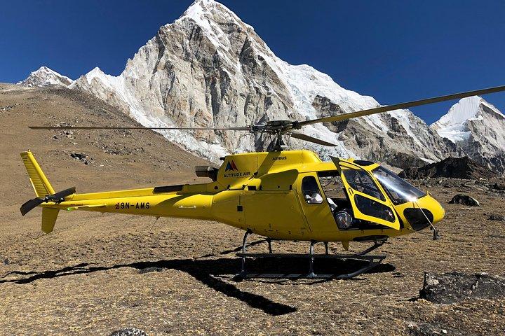 Landung privater Hubschrauber im Everest Basislager & Gokyo für Foto
