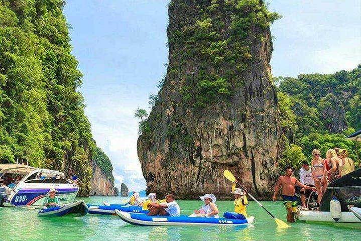 Explora Phuket James Bond Island en barco de cola larga + canoa por mar