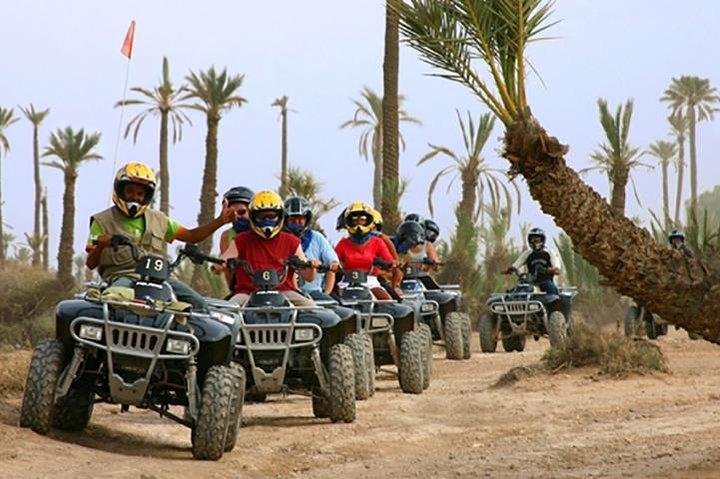 Quad biking in the palm grove of Marrakech