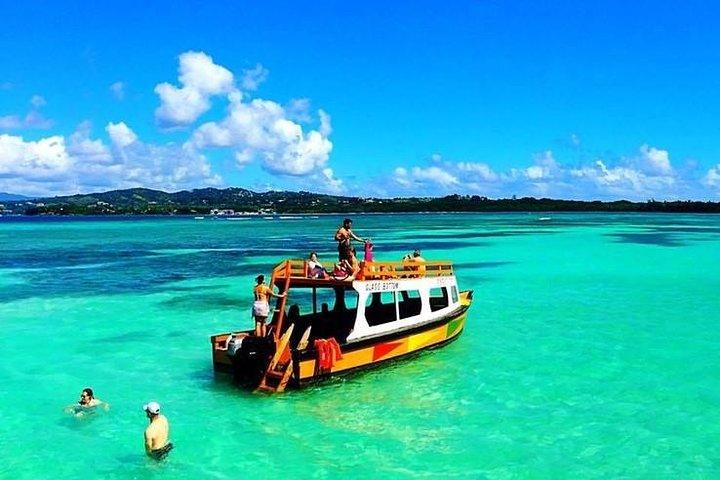 Tobago Buccoo Reef Glass Bottom Boat Cruise og Island Sightseeing Tour