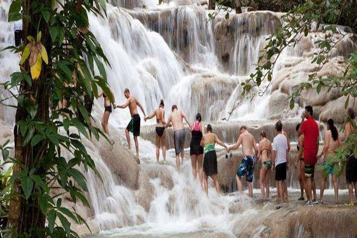 Visite combinée des chutes de la rivière Dunn et du trou bleu au départ d'Ocho Rios et de Runaway Bay