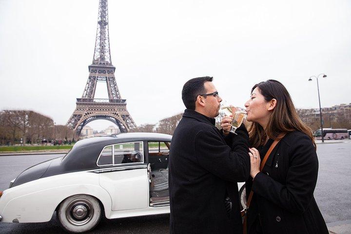Paris Pittoreskt Romaniskt Lyx Vintage Rolls Royce Tour