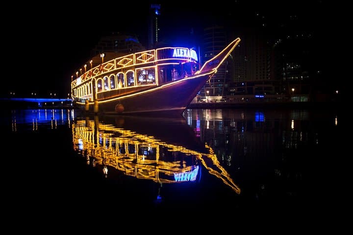 Dinner Cruise in Dubai Marina onboard Alexandra Dhow