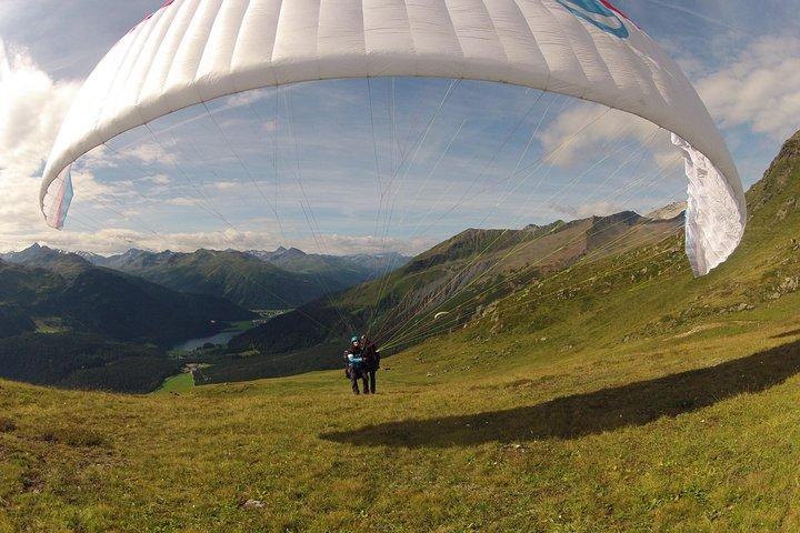 Klosters Tandem Paragliding Flight from Gotschna