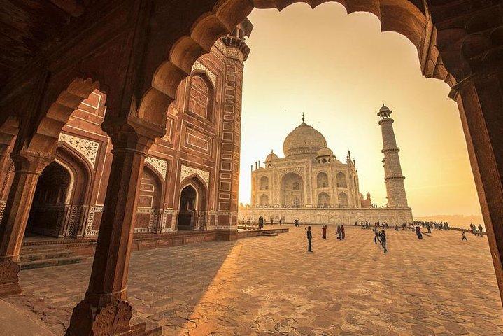 Excursão ao nascer do sol para Tajmahal e Agra fort de Delhi