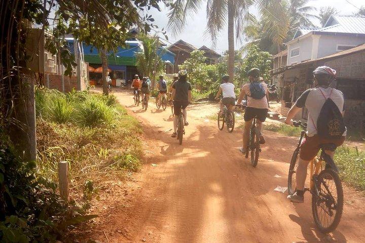 半日の田園地方の村のサイクリングツアー