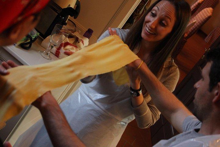 Lição Expressa de Fazer Massa com Jantar Gourmet