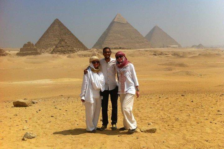 Sightseeingdagstur till pyramiderna, egyptiska museet och basaren
