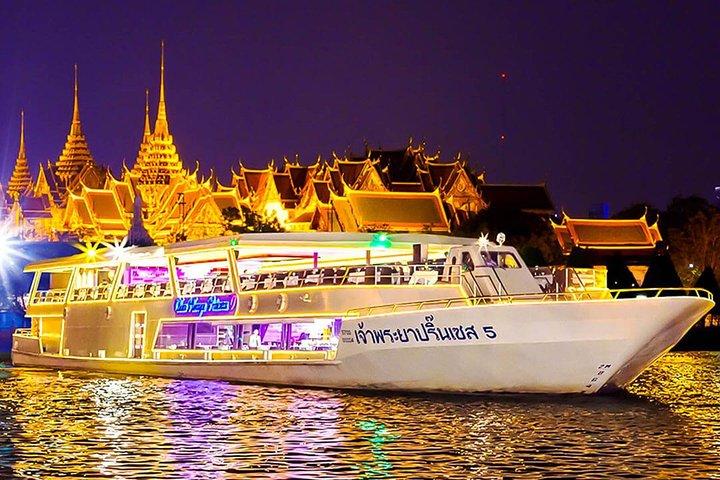 Crucero con cena princesa Chaophraya en Bangkok con recogida en el hotel