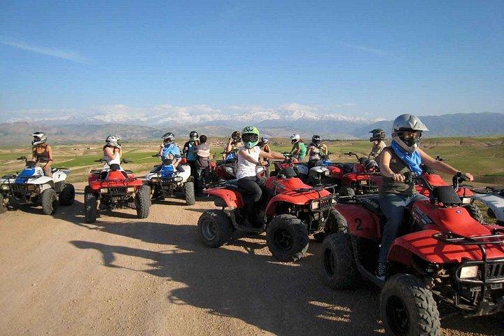 トップアクティビティー：マラケシュからアガフェイ砂漠またはパームグローブへのクワッドバイクツアー