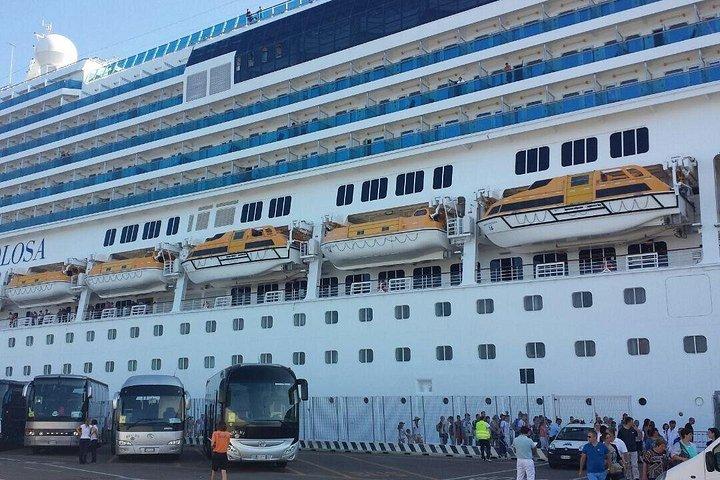 ローマからチヴィタヴェッキア・クルーズ港へのプライベート送迎：高級車