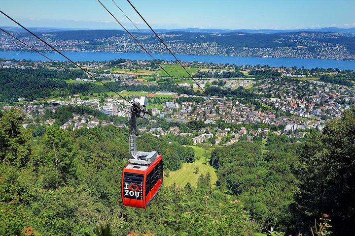 Visite à pied de Zurich avec croisière et téléphérique aérien
