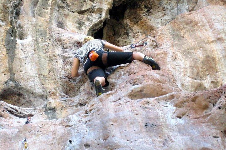 キングクライマーによるライレイビーチでのプライベートフルデイロッククライミングコース