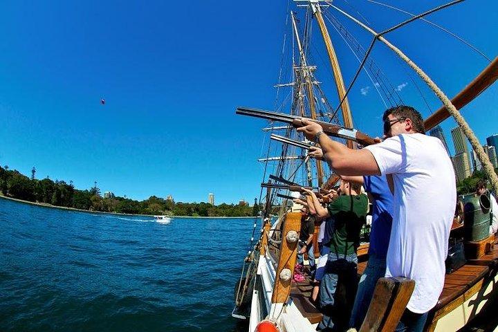 Sydney Harbour Tall Ship Laser Clay Fotografering med Mast Climb